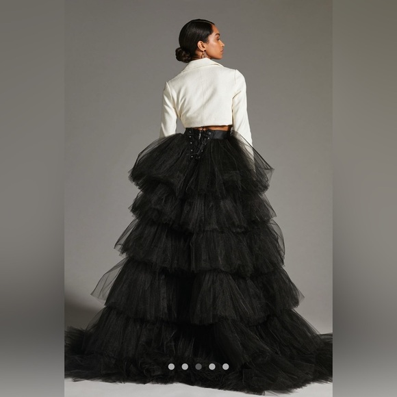Anthropologie Morphine Black Tiered Tulle Skirt NWT $1100 - Picture 3 of 8